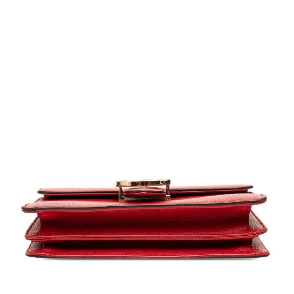 GUCCI Authentic Red Leather Shoulder Bag - Picture 3 of 6